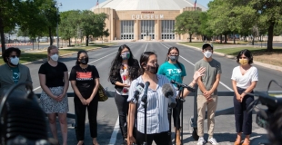 Immigrant rights groups call for transparency after touring emergency migrant youth shelter