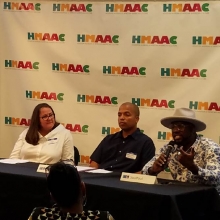 Leah Pinney, Executive Director of Texas Criminal Justice Coalition joins discussion panel at Texas Art for Justice Forum in Houston